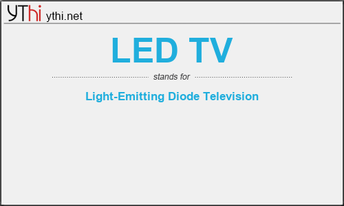 What does LED TV mean? What is the full form of LED TV?